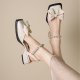 Women's Sandals Square Head Bow Fairy Gentle Inner Match Match Skirt