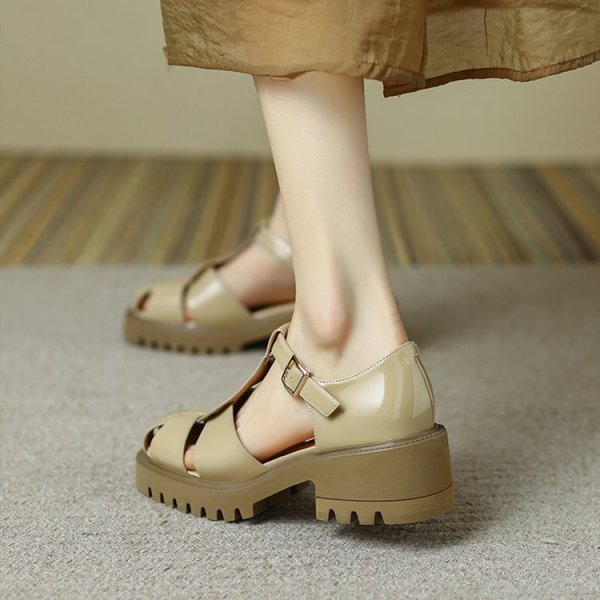 Ankle-strap Buckle Casual Women's Shoes